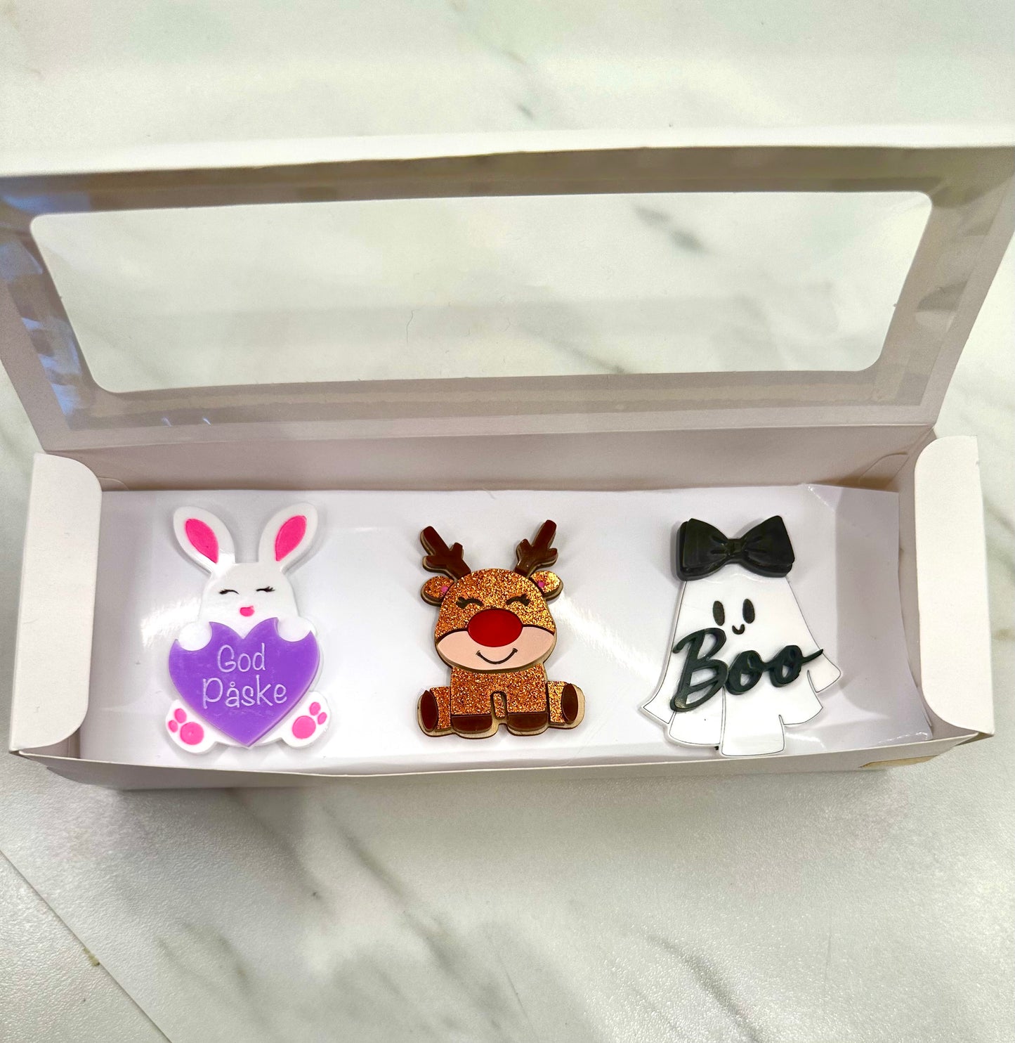 Sesongfigurer til ID holder- gavsett