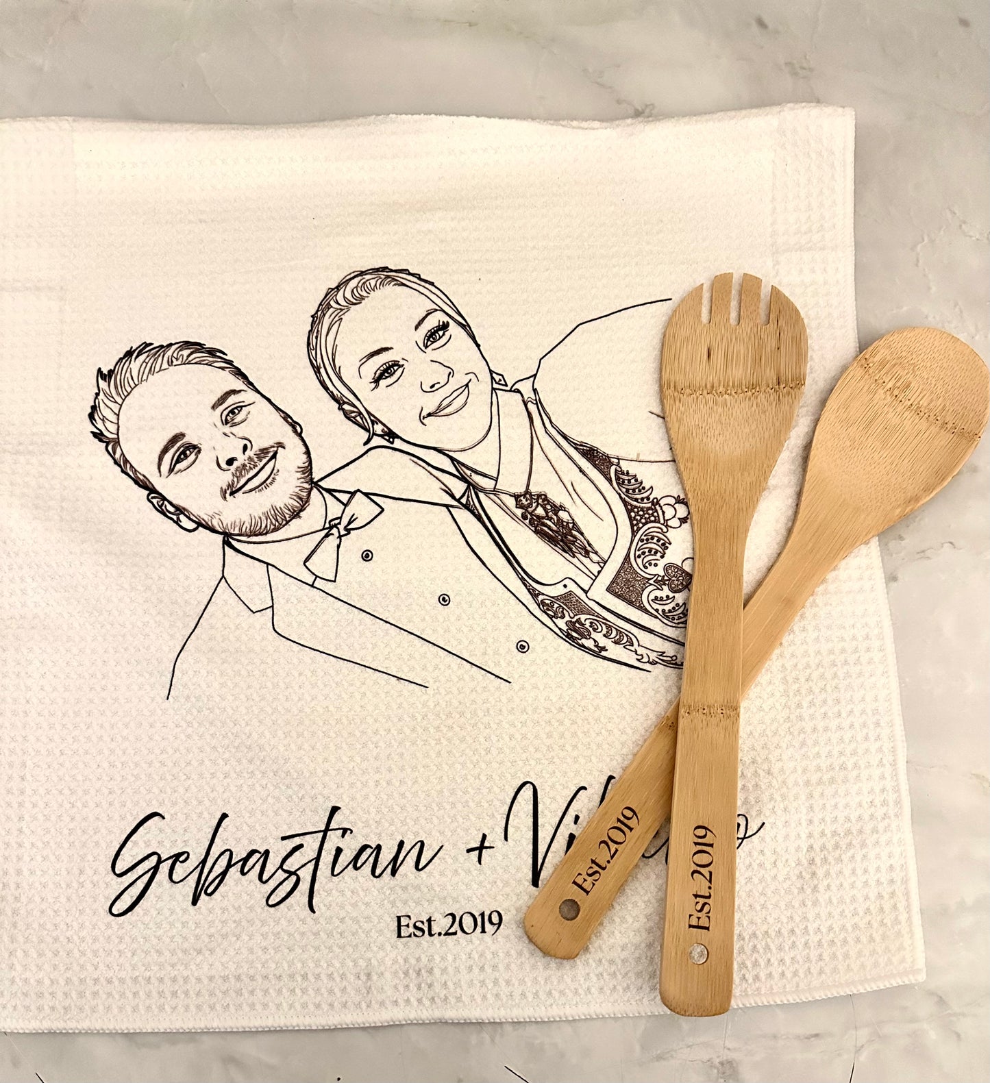 Personlig kjøkkenhåndkle sett