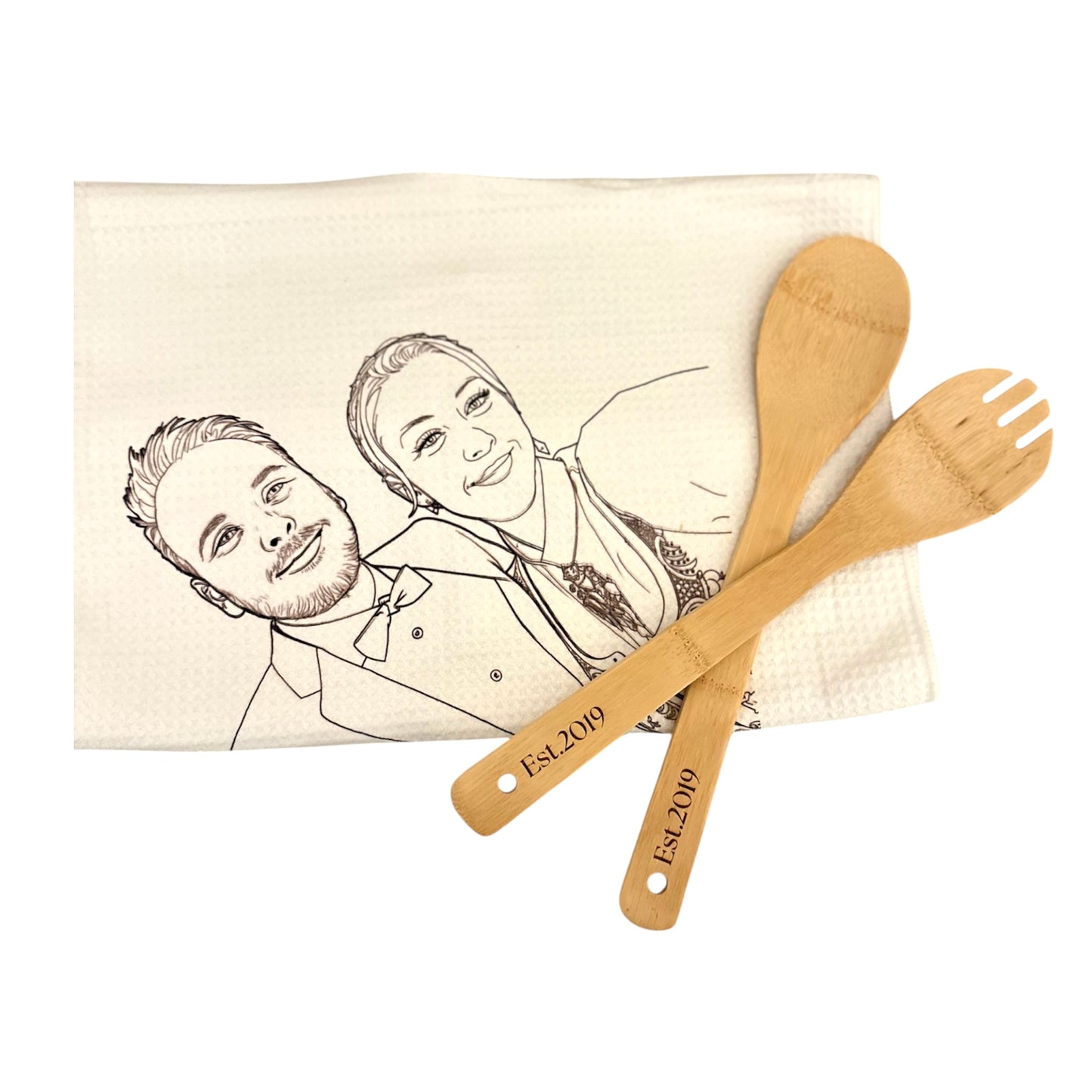 Personlig kjøkkenhåndkle sett