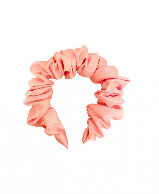 Lyse rosa scrunchy hårbøyle