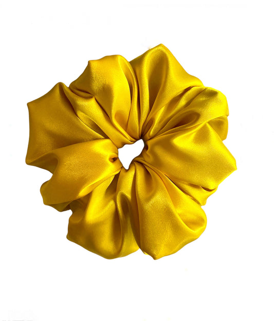 Gul XL sateng scrunchie