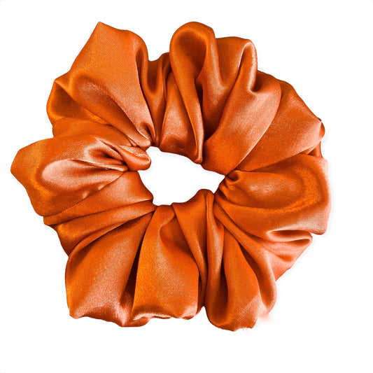 Oransje sateng scrunchie